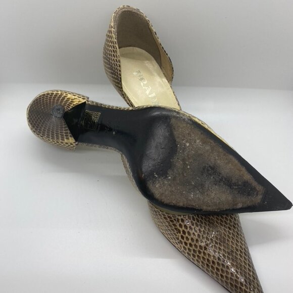 Genuine Python Prada Pointy Toe D'Orsay 37.5 - Picture 4 of 6